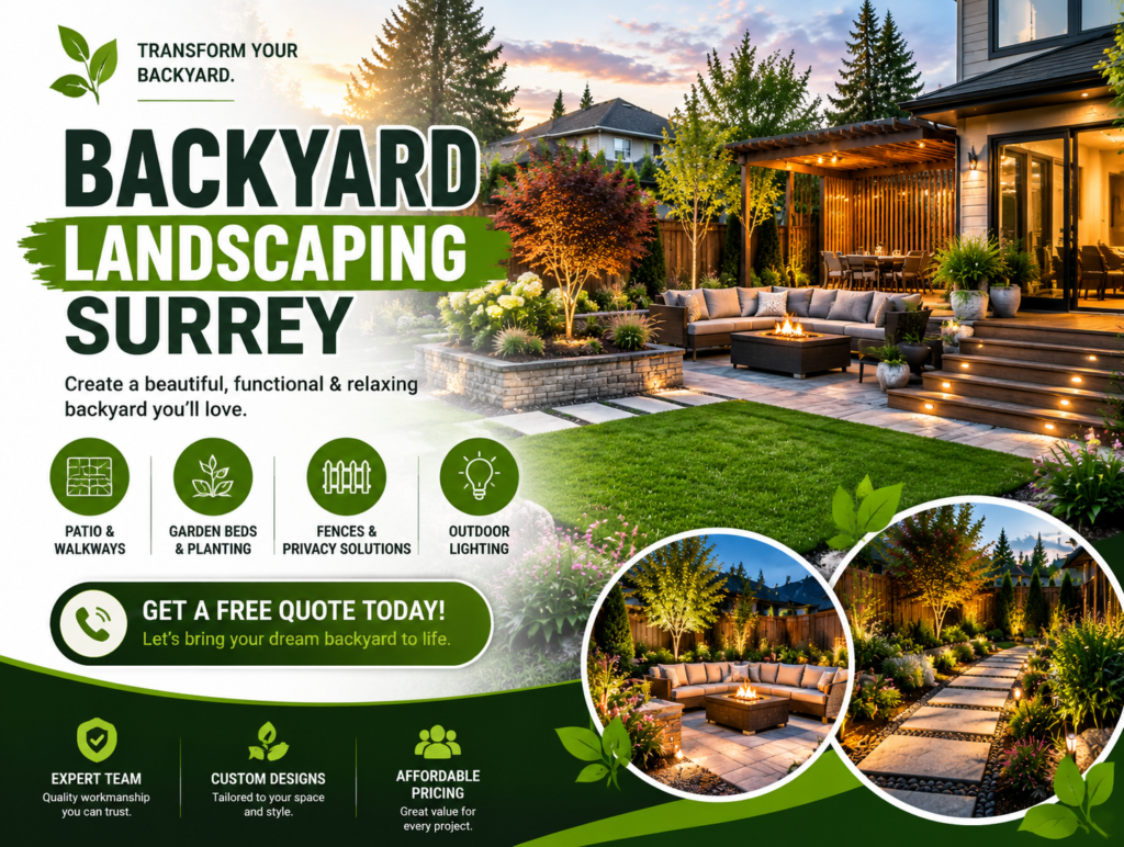 backyard landscaping in Surrey